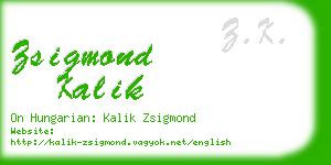 zsigmond kalik business card